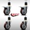 Service Caster 4'' SS Maroon Poly Swivel 1-7/8'' Expanding Stem Caster Set 2 Total Lock Brakes, 4PK SCC-SSEXTTL20S414-PPUB-MRN-2-S-2-178 - alternate 4